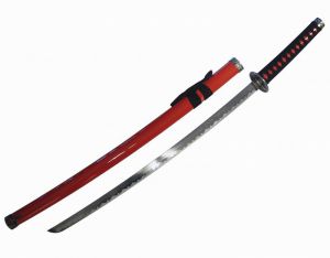 Miecz Samurajski Katana SWORD RED + Lakierowana Pochwa, Dekoracyjny.