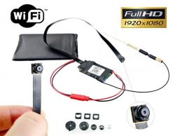 Szpiegowska Mini Kamera FULL HD (do ukrycia zabudowy) WiFi (zasięg cały świat) + Maskownice + Zapis.