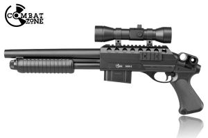 Strzelba SHOTGUN COMBAT ZONE ASG na Kule Plastikowe, Gumowe, Kompozytowe, Aluminiowe 6mm(sprężynowy)