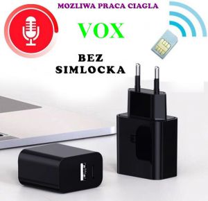 Ładowarka Podsłuch Otoczenia GSM (zasięg cały świat) Ukryty w Zasilaczu / Ładowarce USB + Praca 24h!