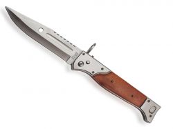 Duży Nóż Bagnet Sprężynowy (dł. 34cm) Motyw Kałasznikow AK-47 + Pokrowiec / Kabura do Pasa.