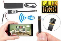 Szpiegowska Mikro Kamera WiFi FULL HD, do Ukrycia Zabudowy (zasięg cały świat!) + Zapis +...