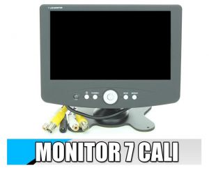 Płaski Telewizor Monitor 7 do Kamer Przemysłowych, Samochodowych... + Pilot i Akcesoria.