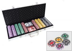 Zestaw do Gry, Pokera...: 500 Żetonów USD ($) + Kości + Karty + Walizka...
