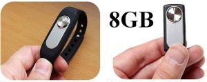 Miniaturowy Dyktafon / Podsłuch Nagrywający (8GB/140h), Ukryty w Opasce na Nadgarstek.