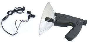 Mikrofon Kierunkowy Paraboliczny - Zasięg Nasłuchu do 120 Metrów + Luneta + Zapis + Słuchawki...