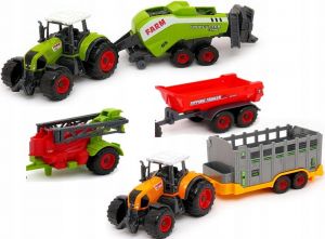 Zestaw Farma: 2 Traktory / Ciągniki + 4 Maszyny Rolnicze.