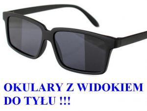 Przeciwsłoneczne Szpiegowskie Okulary Detektywa/Agenta FBI z Widokiem do Tyłu!!