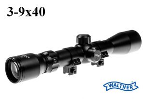 Profesjonalna Luneta Celownicza (do wiatrówek) Walther 3-9x40 + Montaż 11mm + Nakładki na Obiektywy.