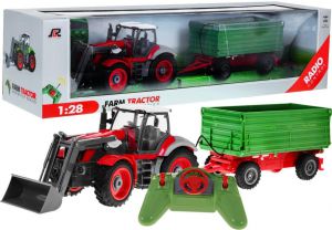 ZESTAW FARMERA: Duży Zdalnie Sterowany Traktor z Przyczepą (1:28) + Pilot Radiowy.