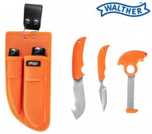 Zestaw Profesjonalnych Noży/Akcesoriów Myśliwskich: Walther HUNTER SET (2 noże i piła).