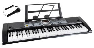 Duże Organy Elektroniczne / Keyboard + Mikrofon + Stojak na Nuty/Tablet + Ekran LCD.