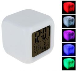Wielofunkcyjny Świecący Zegarek KAMELEON + Budzik + Termometr + Kalendarz + Duży Ekran LCD.