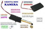 Mikro-Kamera HD do Ukrycia/Zabudowy, Nagrywająca Obraz i Dźwięk (7-dni Pracy!) + Detekcja Ruchu +...