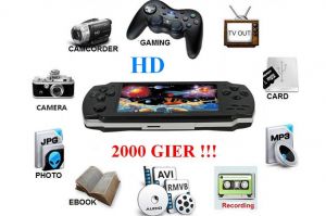 Wielofunkcyjna Konsola do Gier z LCD 4,3" HD (ponad 2000 gier!) + Kamera/Dyktafon + Współpraca z TV.