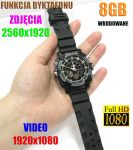 Szpiegowski Sportowy Zegarek FULL HD na Rękę (8GB) Nagrywający Obraz/Dźwięk + Dyktafon + 4 Diody IR.