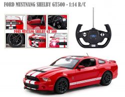 Duży Zdalnie Sterowany FORD Mustang Shelby GT500 (1:14) RASTAR + Pilot Sterujący (czerwony) .