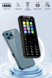 Bezpieczny Telefon GSM + Modulator Zmieniacz Głosu Telefonicznego (obsługa 4 kart SIM), dla Seniora.