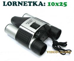 Lornetka 10x25 z Kamerą + Zapis Nagrywanie Audio/Video + Aparat Foto +  Współpraca z PC + Akcesoria.