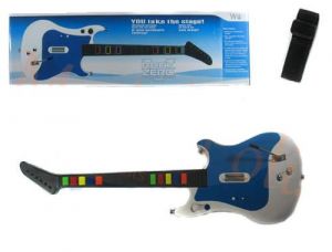 Duża Gitara WiFi - Guitar Hero Rock Band Wireless do WII Nintendo... + Pasek.