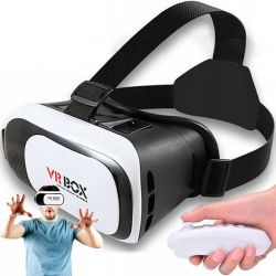 Gogle 3D VR Wirtualne Okulary BOX 2.0 Virtual Reality 360 do Smartfona, Gier + Pilot Bluetooth.