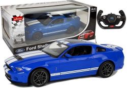 Duże Zdalnie Sterowane Auto FORD Mustang Shelby GT500 (1:14) R/C RASTAR + Bezp. Pilot, NIEBIESKI.