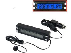 Wielofunkcyjny Elektroniczny Cyfrowy Termometr Samochodowy + Zegar + Woltomierz...