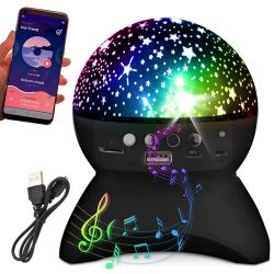 Projektor Gwiazd - Lampka Nocna Nieba Star Led, Głośnik Bluetooth, Rzutnik, USB.