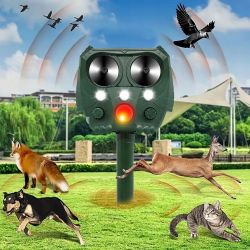 Solarny Elektroniczny Odstraszacz Psów, Kotów, Ptaków, Lisów, Dzików, Saren, Kun, Gryzoni i innych.