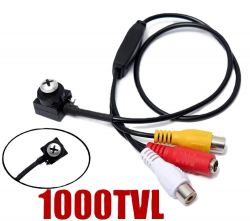 ŚRUBKA Mikro Kamera Przewodowa HD 1000TVL Ukryta w Śrubce, Kolorowa z Fonią + Zasilacz 12V.