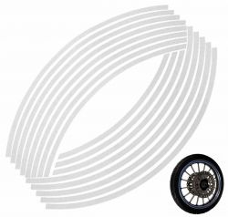 Naklejki Odblaskowe (16szt.) na Koła Felgi Samochodu, Roweru, Motocykla... Silver/srebrne.