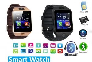 SmartWatch + Telefon GSM + Mini-Kamera/Ap. Foto + Dotyk. LCD  + Monitor Snu + Krokomierz (3 kolory).